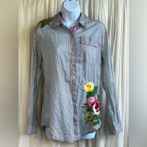 Johnny Was - Floral Embroidered button down